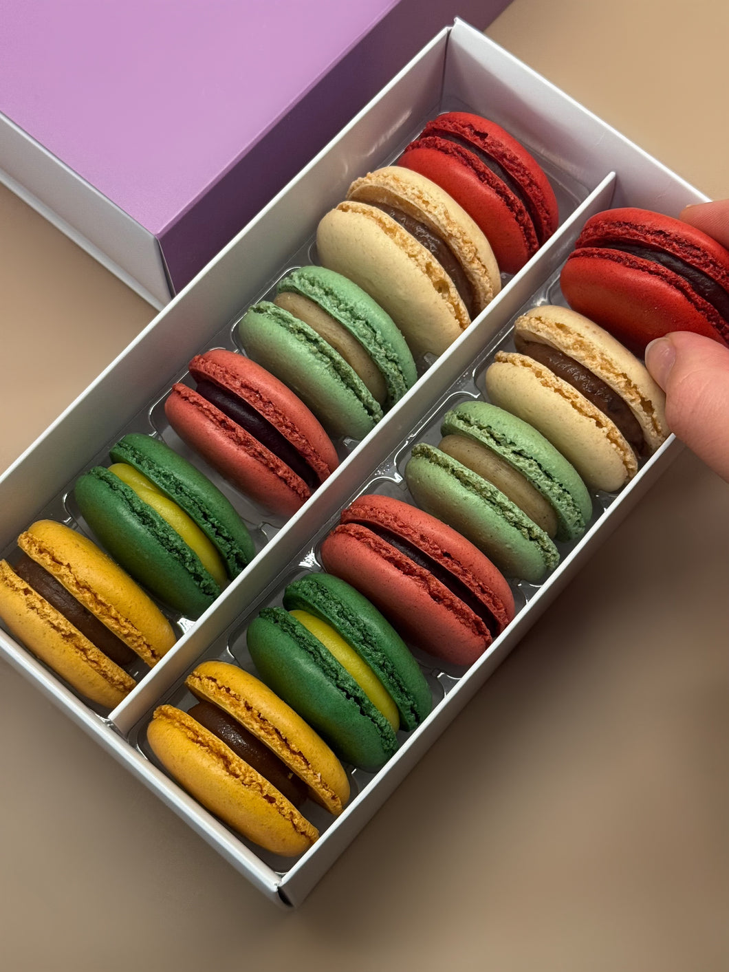12 The Christmas Box Macarons