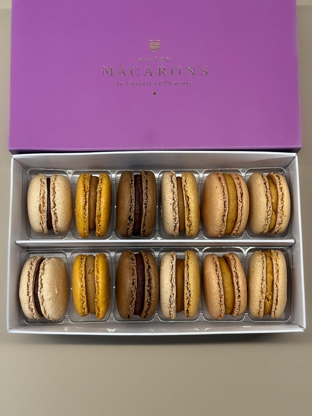 12 Caramel Indulgence Macarons