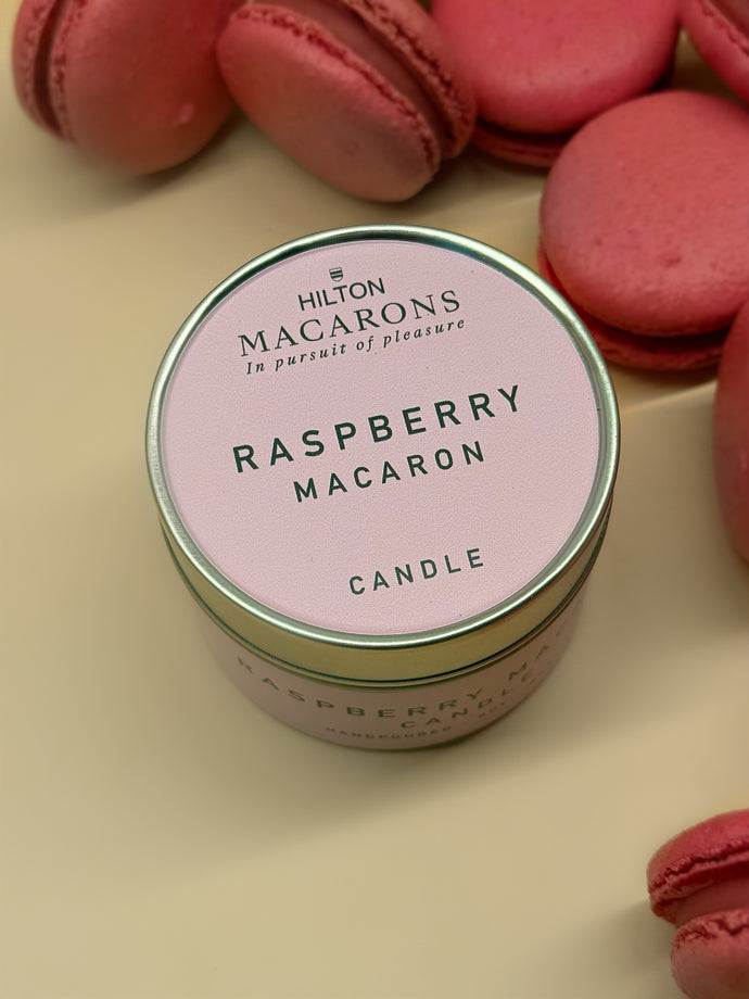 Raspberry Macaron Candle
