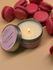 Raspberry Macaron Candle