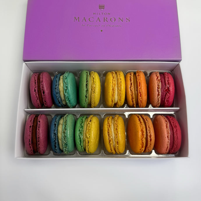 12 Rainbow Macarons