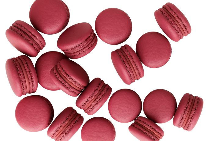 Raspberry Macarons Tray