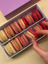 Load image into Gallery viewer, 12 Strawberry Box Macarons