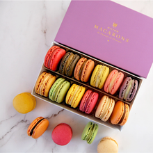 Load image into Gallery viewer, Hilton Macarons - Box of 12 Classic Macarons. Buy on line for delivery anywhere in UK
