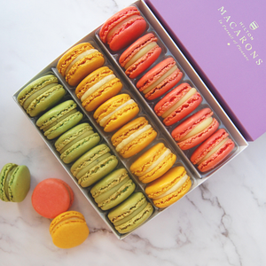 Hilton Macarons - Box of 18 Three Flavour Macarons. Buy online for delivery anywhere in UK